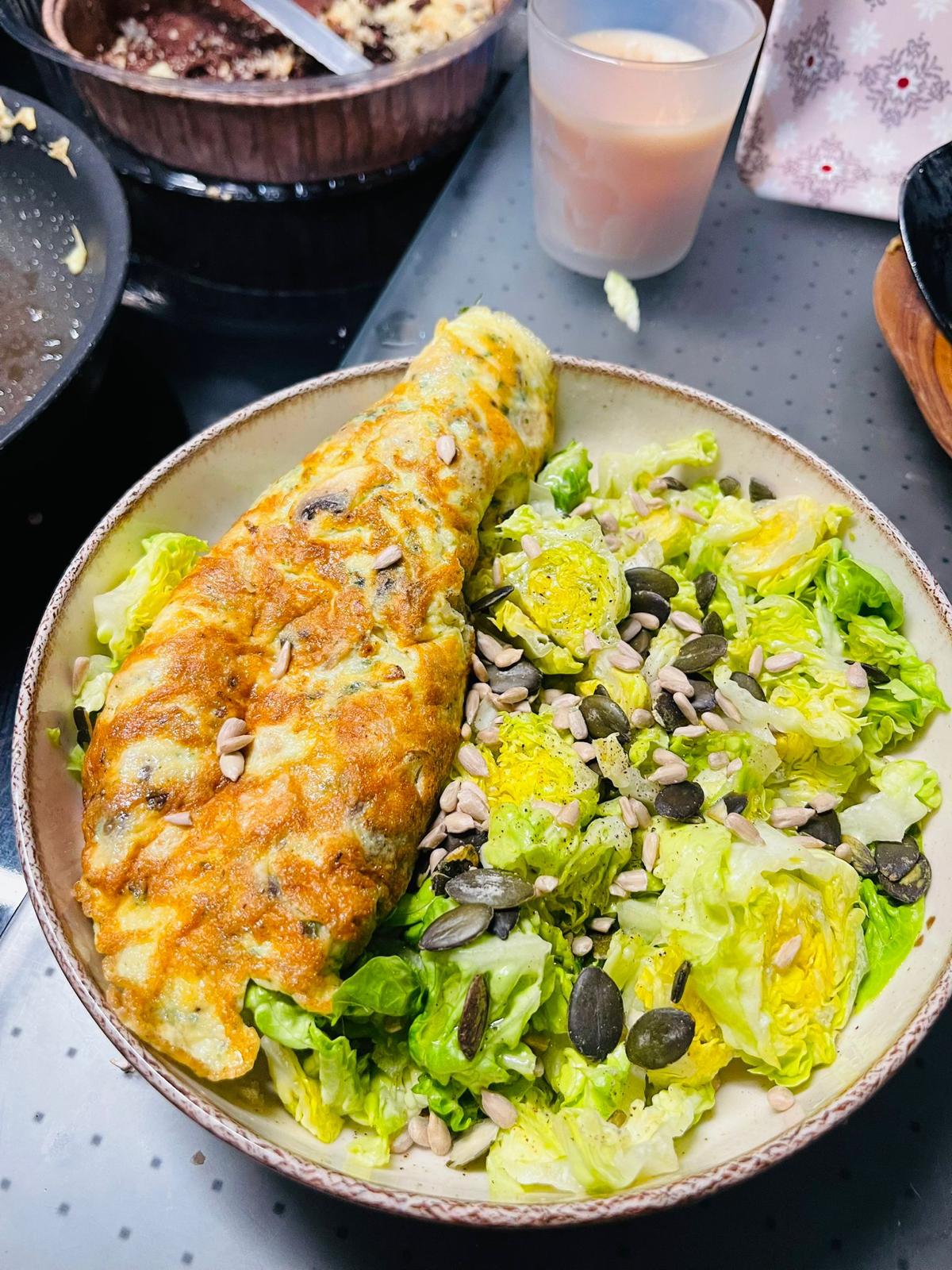 champignon et cébettes